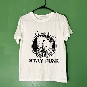 Stay Punk  T-Shirt - White